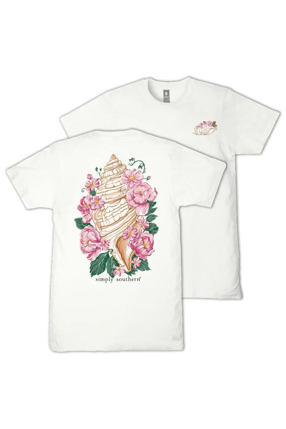 Simply Southern Plus Size Conch T-Shirt for Women in Oyster | EXT-SS-CONCH-OYSTER
