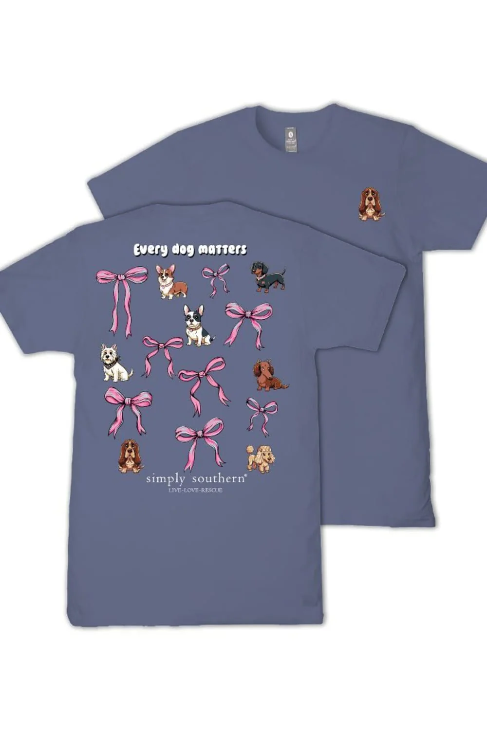 Simply Southern Plus Size Every Dog T-Shirt for Women in Denim | EXT-SS-EVERY-DENIM