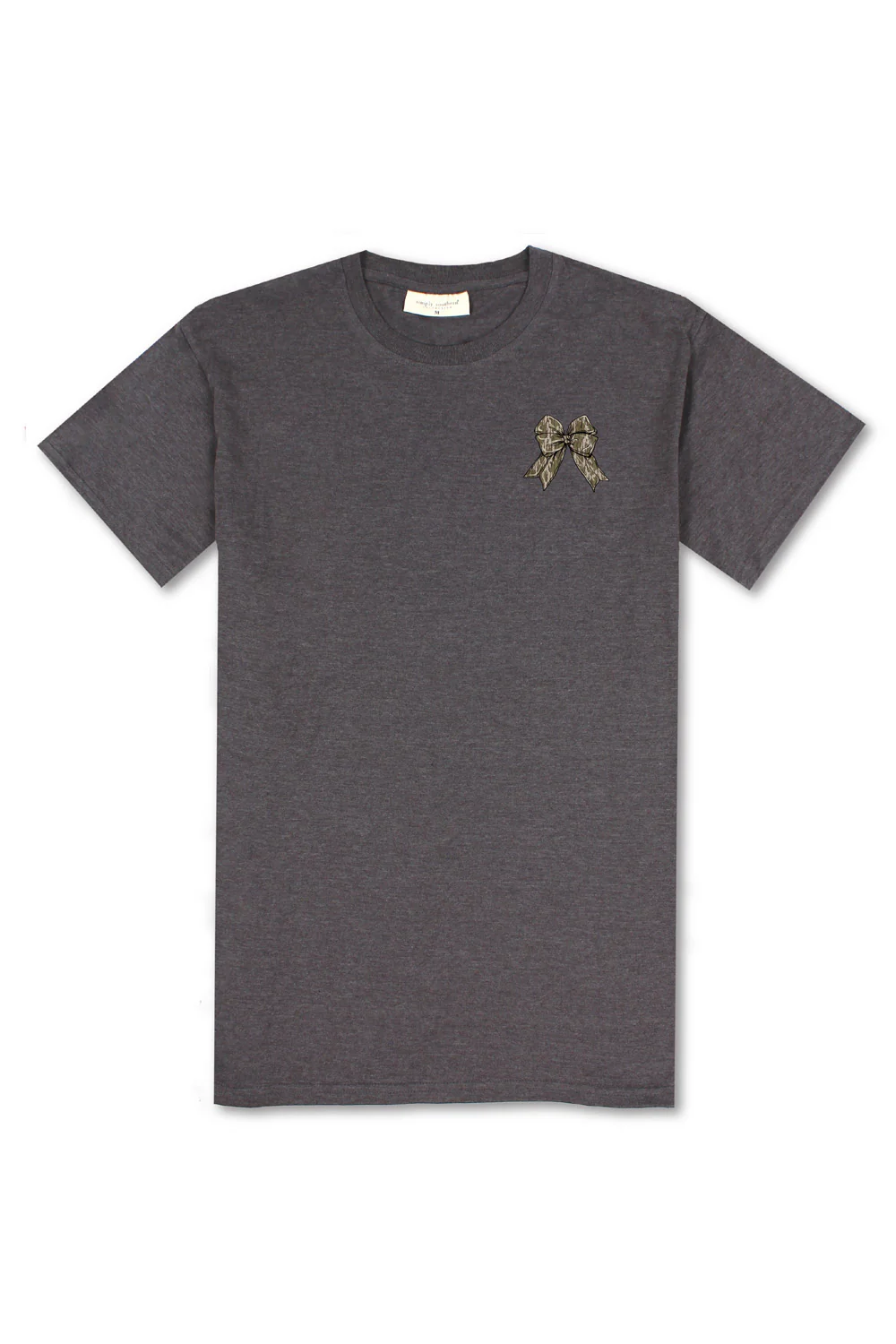 Simply Southern Plus Size Multi Camo Bow T-Shirt for Women in Grey | EXT-MULTICAMO-IRONHTHR - Image 2