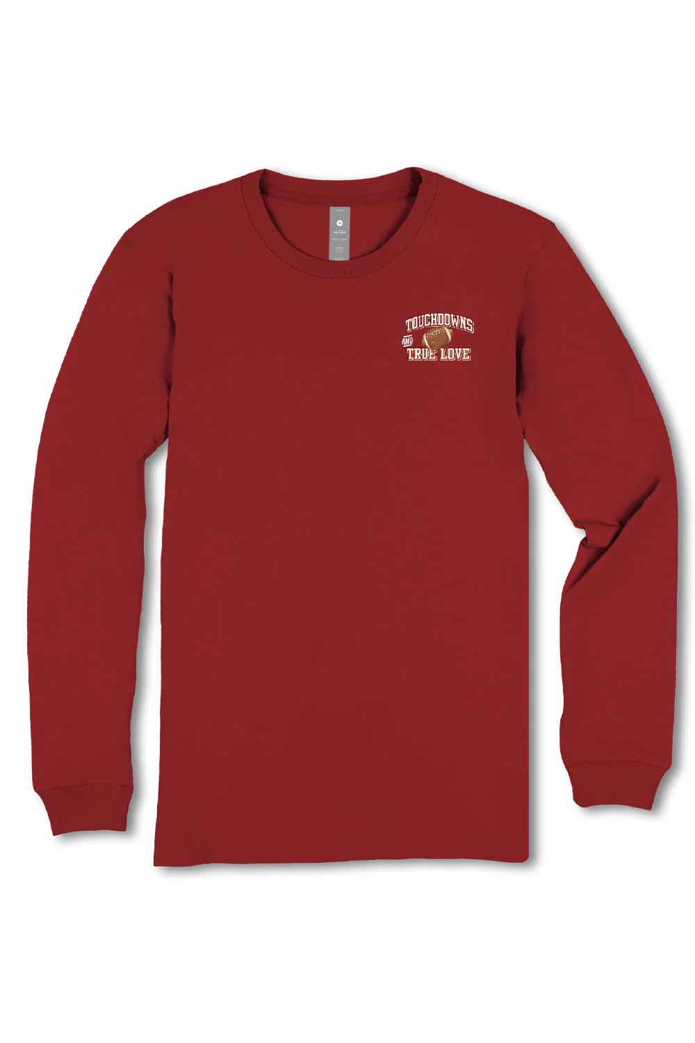 Simply Southern Plus Size Touchdowns and Love Long Sleeve T-Shirt for Women in Red | EXT-LS-TOUCHDWN-CARMINE - Image 2