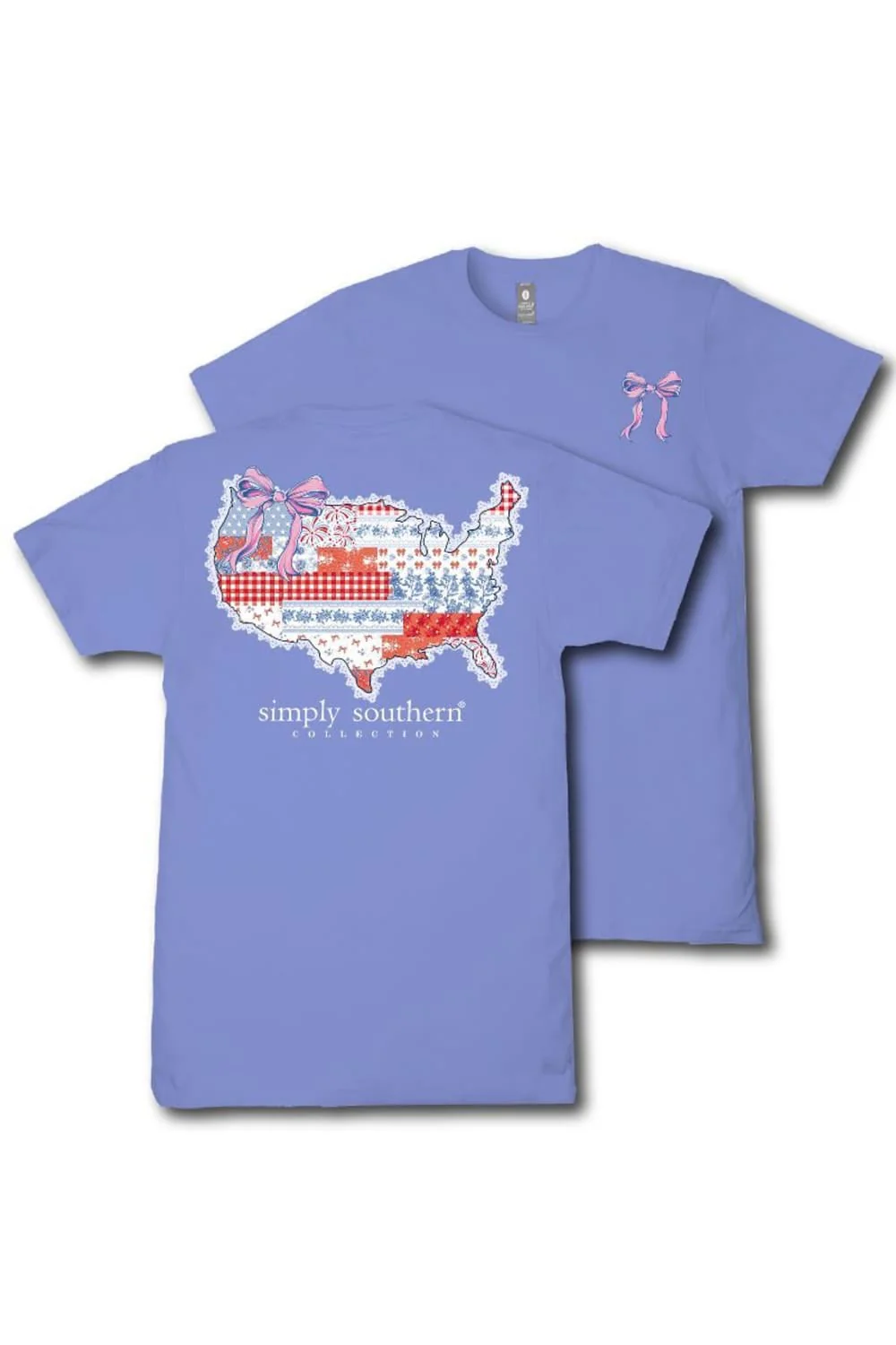 Simply Southern Plus Size USA Patch T-Shirt for Women in Bali | EXT-SS-USAPATCH-BALI