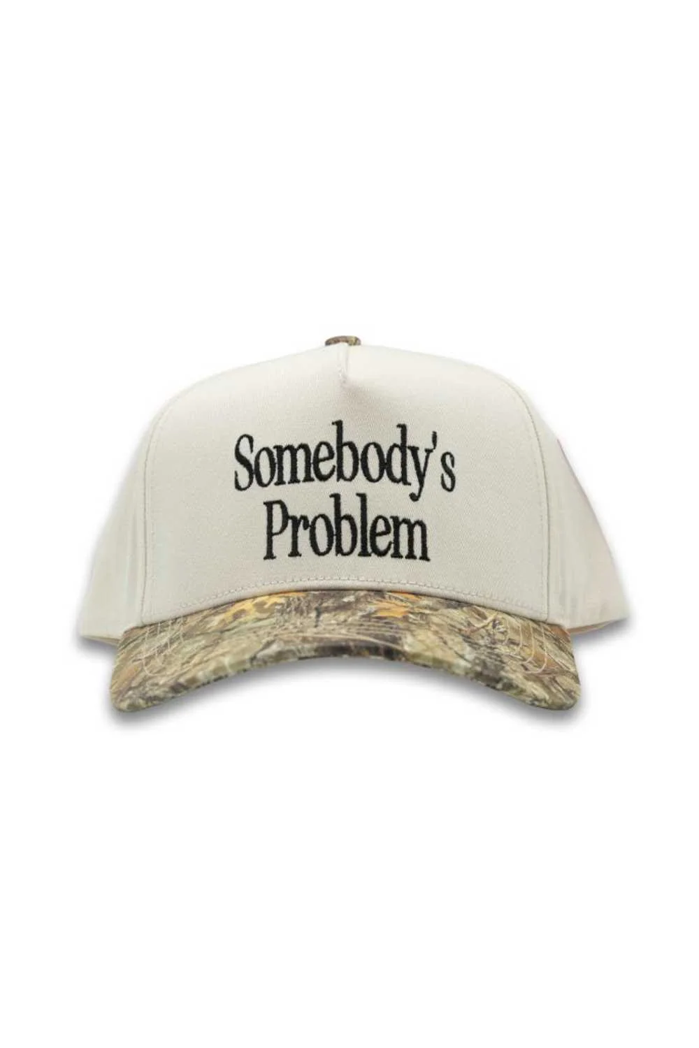 Simply Southern Somebody’s Problem Trucker Hat for Women in Cream/Camo | 0126-HAT-PROBLEM