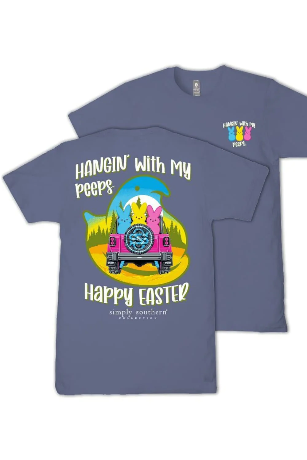 Simply Southern x Peeps SUV T-Shirt for Women in Denim | PEEPS-SUV-DENIM - Image 3