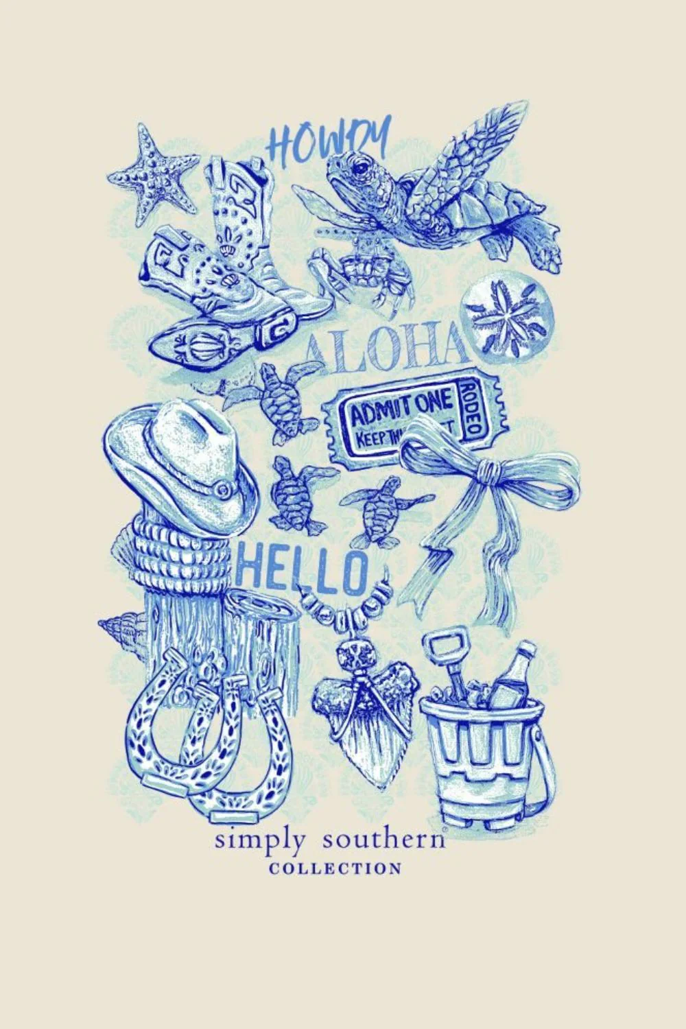 Simply Southern Youth Howdy Mineral Wash T-Shirt for Girls in Bone | YTH-MINWASH-HOWDY-BONE - Image 4
