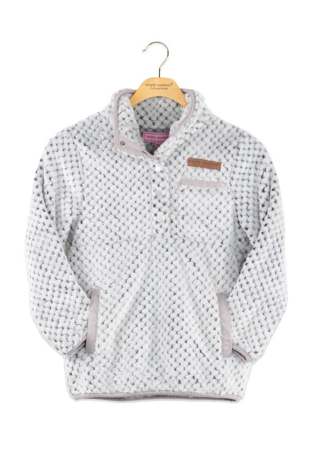 Simply Southern Youth Quarter Snap Collar Pullover for Girls