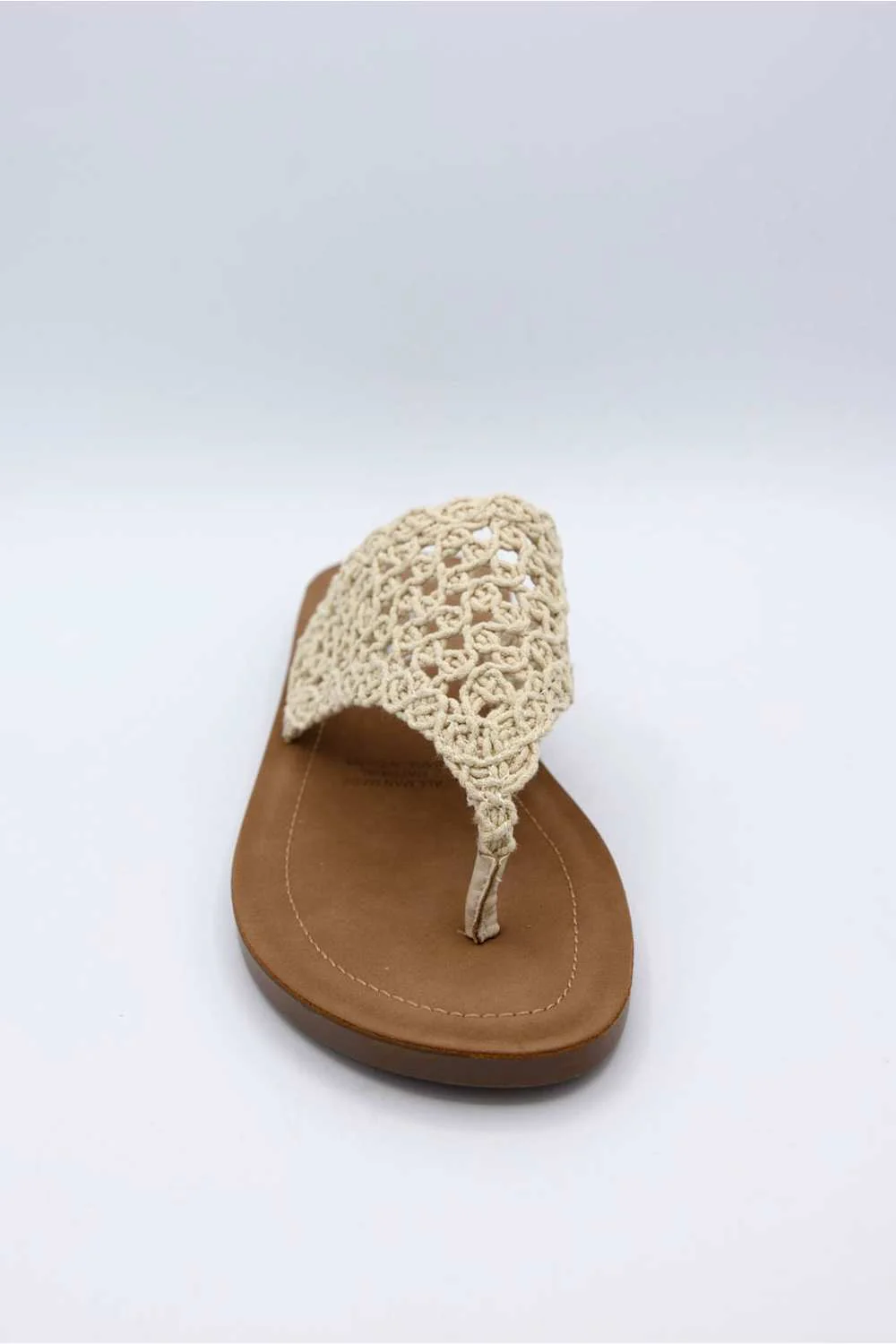 Soda Lookin Crochet Flip Flops for Women in Bone | LOOKIN-S BONE - Image 3