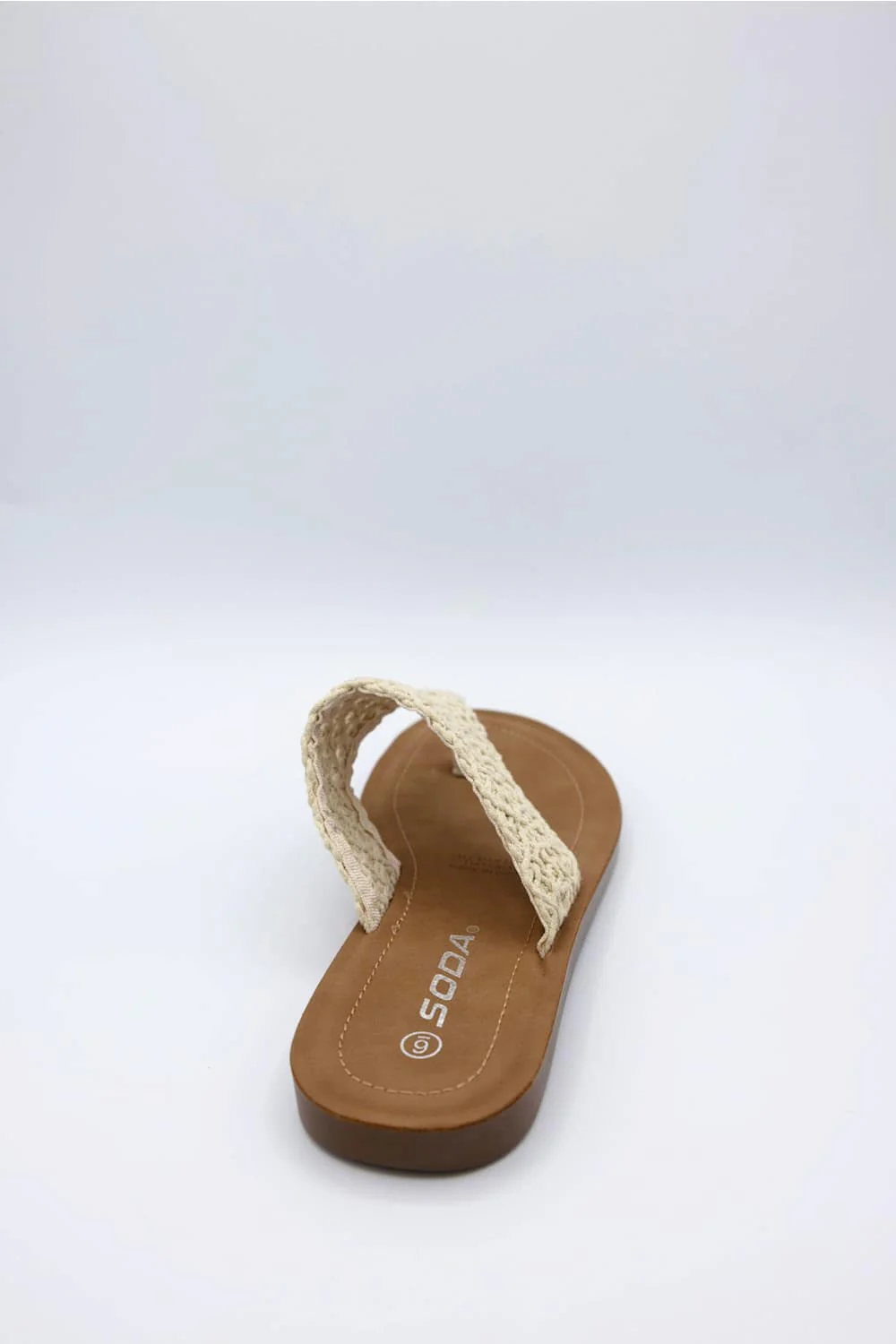 Soda Lookin Crochet Flip Flops for Women in Bone | LOOKIN-S BONE - Image 4
