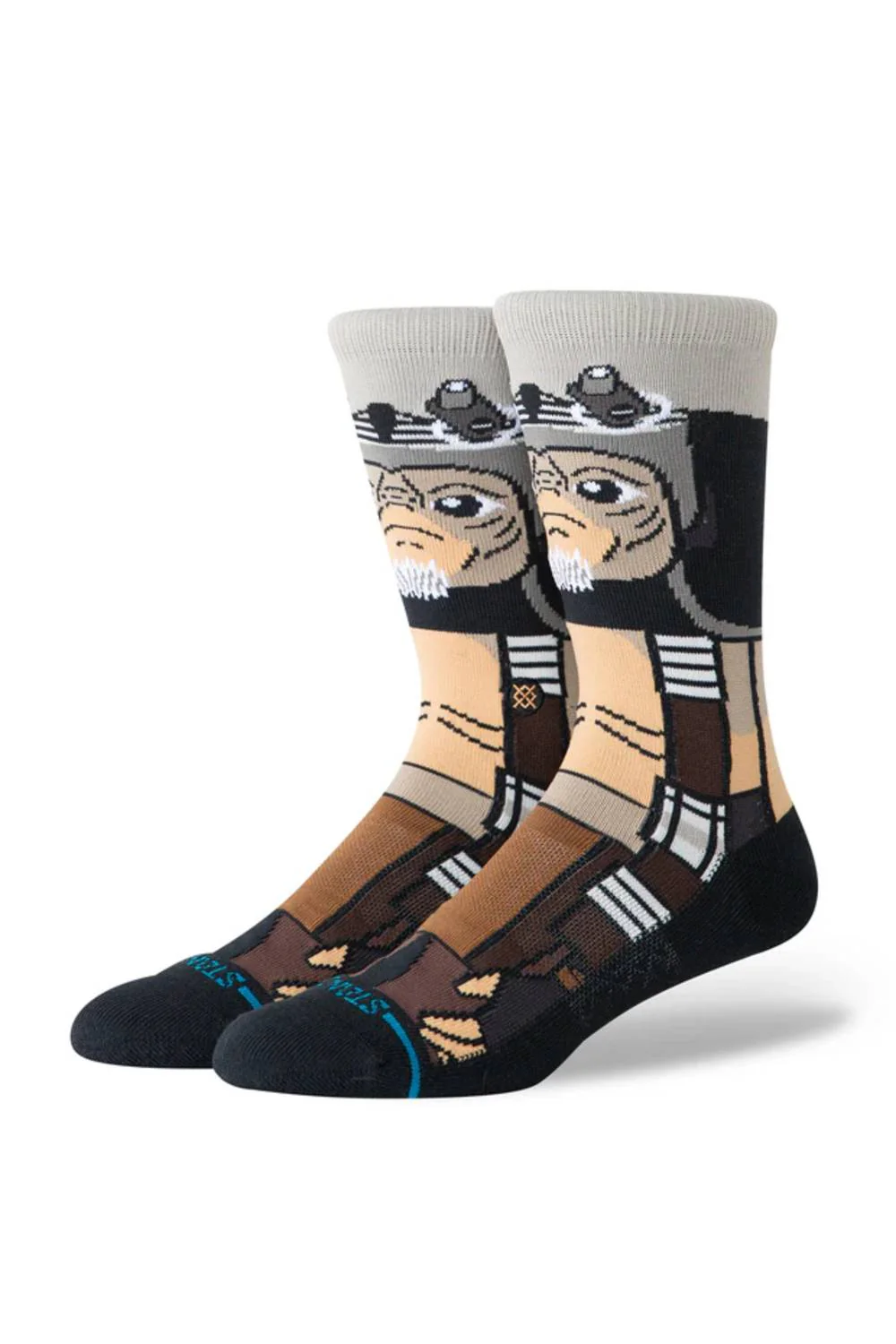 Stance Babu Frik Crew Socks for Men in Brown | A555A26BAB-BRN-BROWN