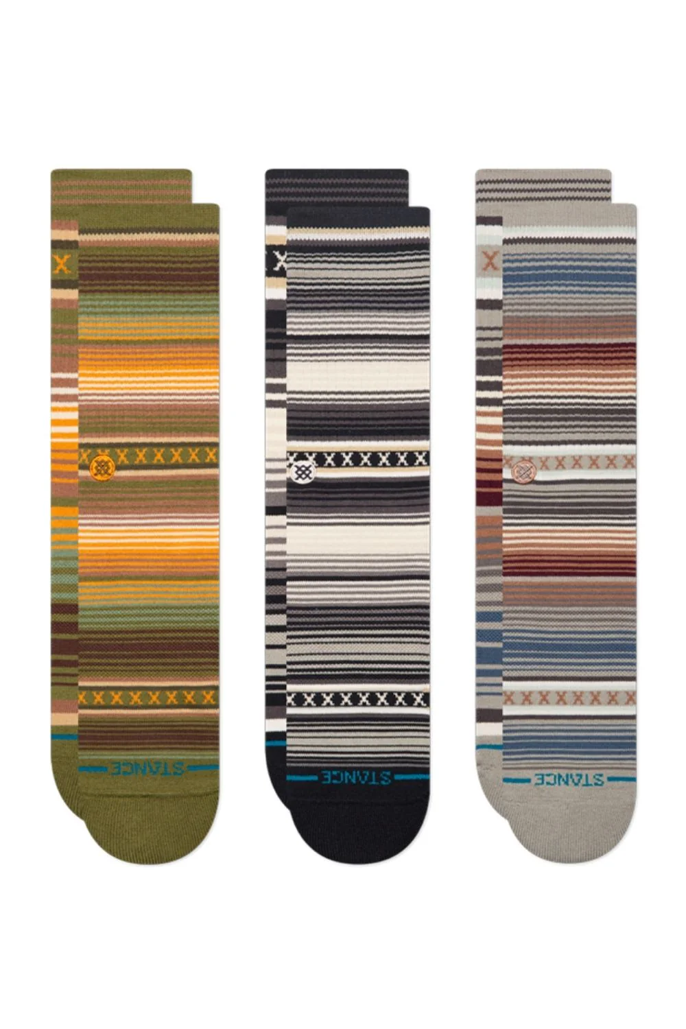 Stance Curren Crew Socks 3 Pack for Men in Green | A556D23CUR-GRN