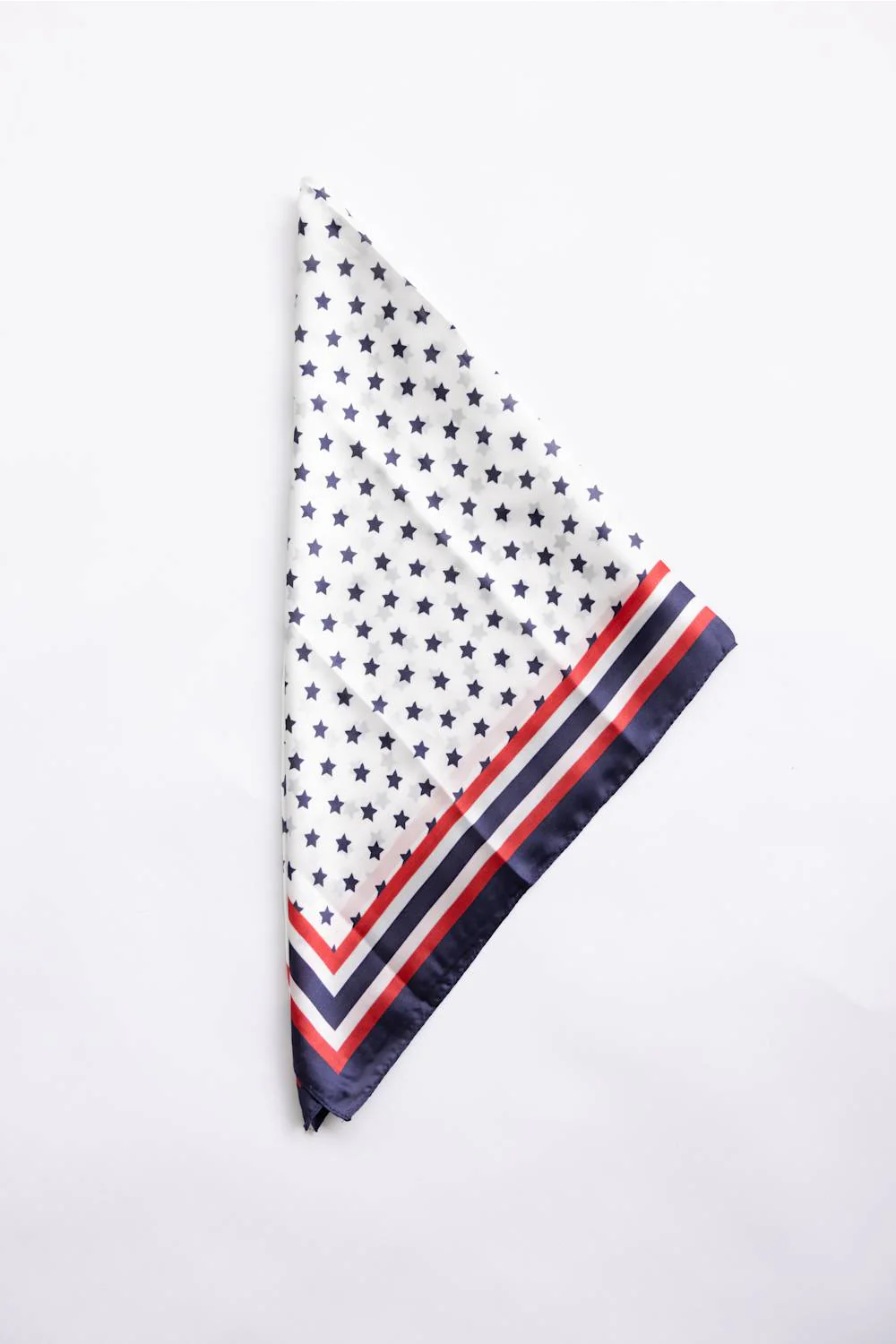 Stars and Stripes Americana Silky Scarf for Women in Ivory | WLQS298IVY - Image 3