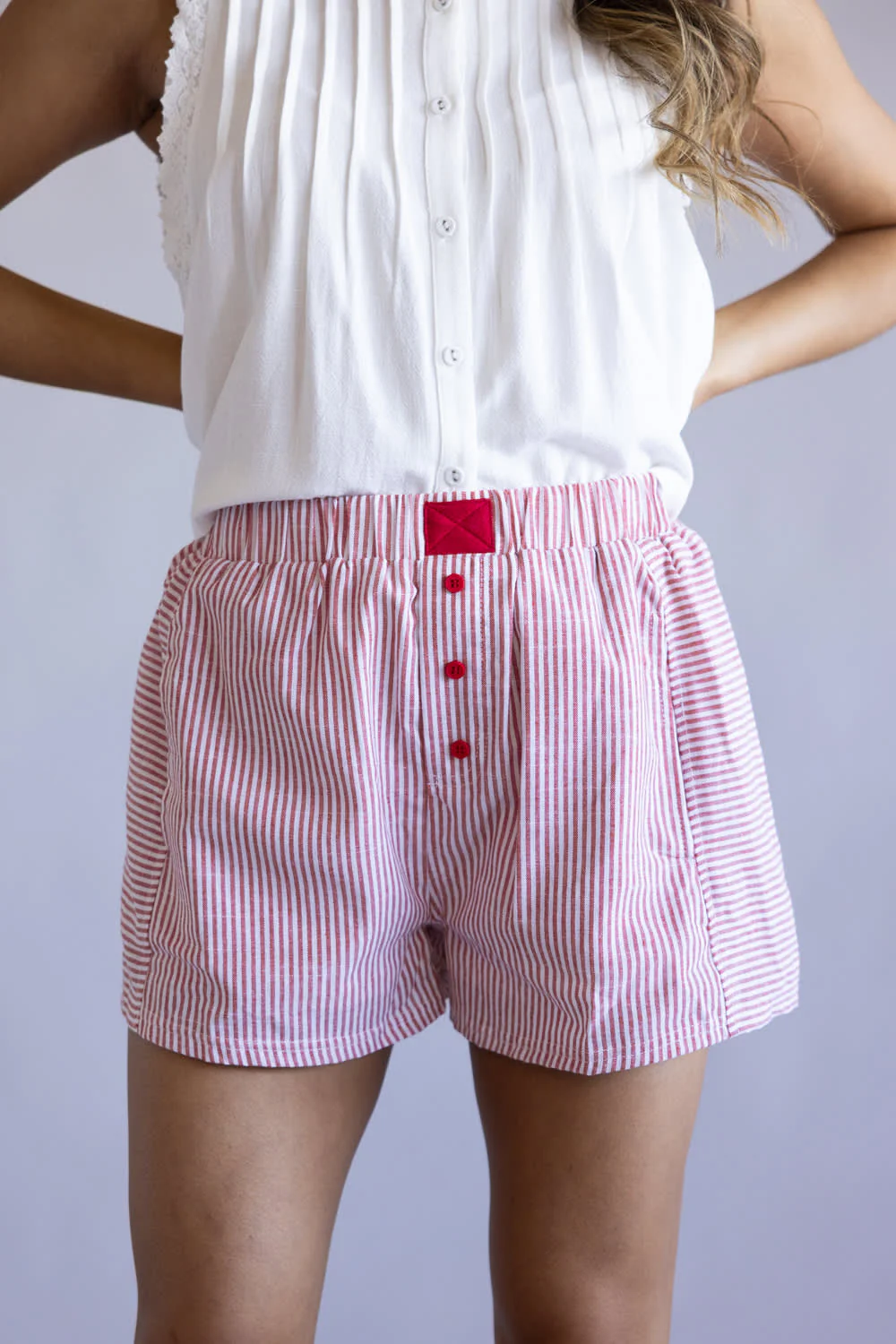 Striped Boxer Shorts for Women