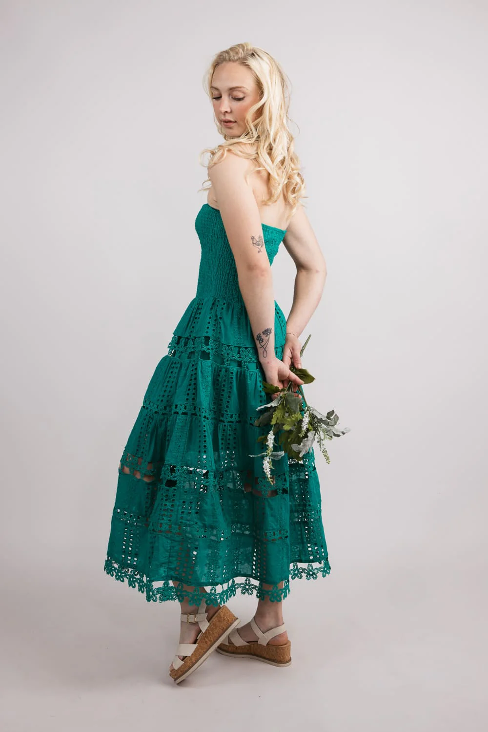 Strut & Bolt Eyelet Lace Strapless Dress for Women - Image 19