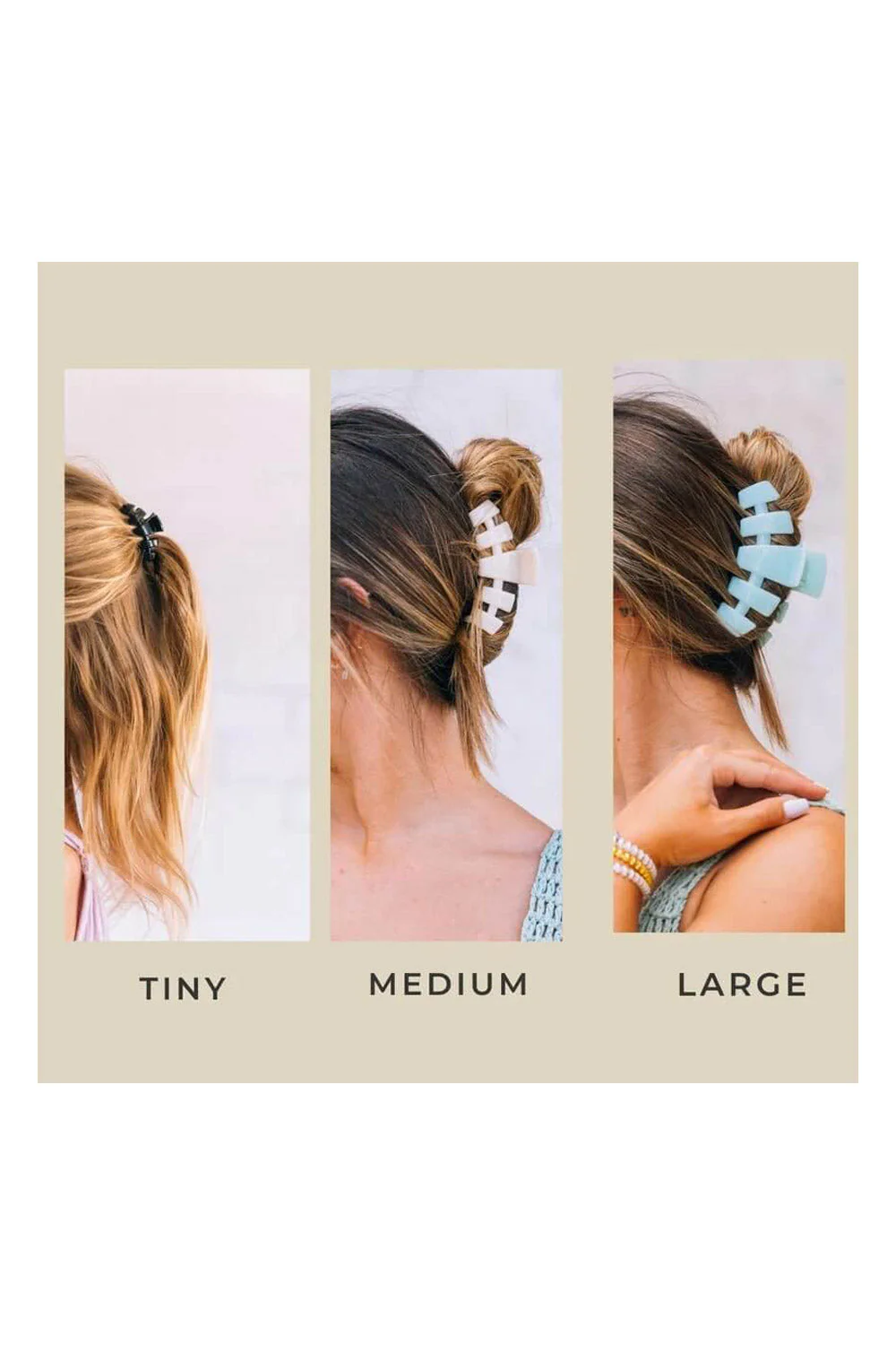 Teleties Large Claw Clip in Beige | TT-CL01-003 - Image 3