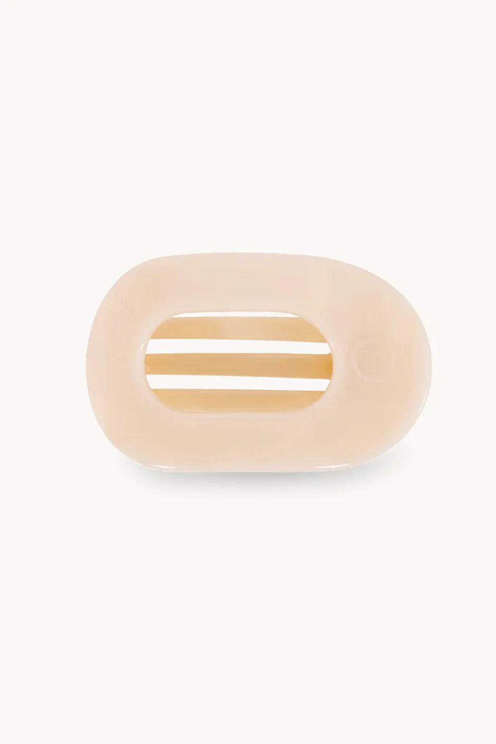 Teleties Medium Flat Round Hair Clip in Beige | TT-FCM01-003