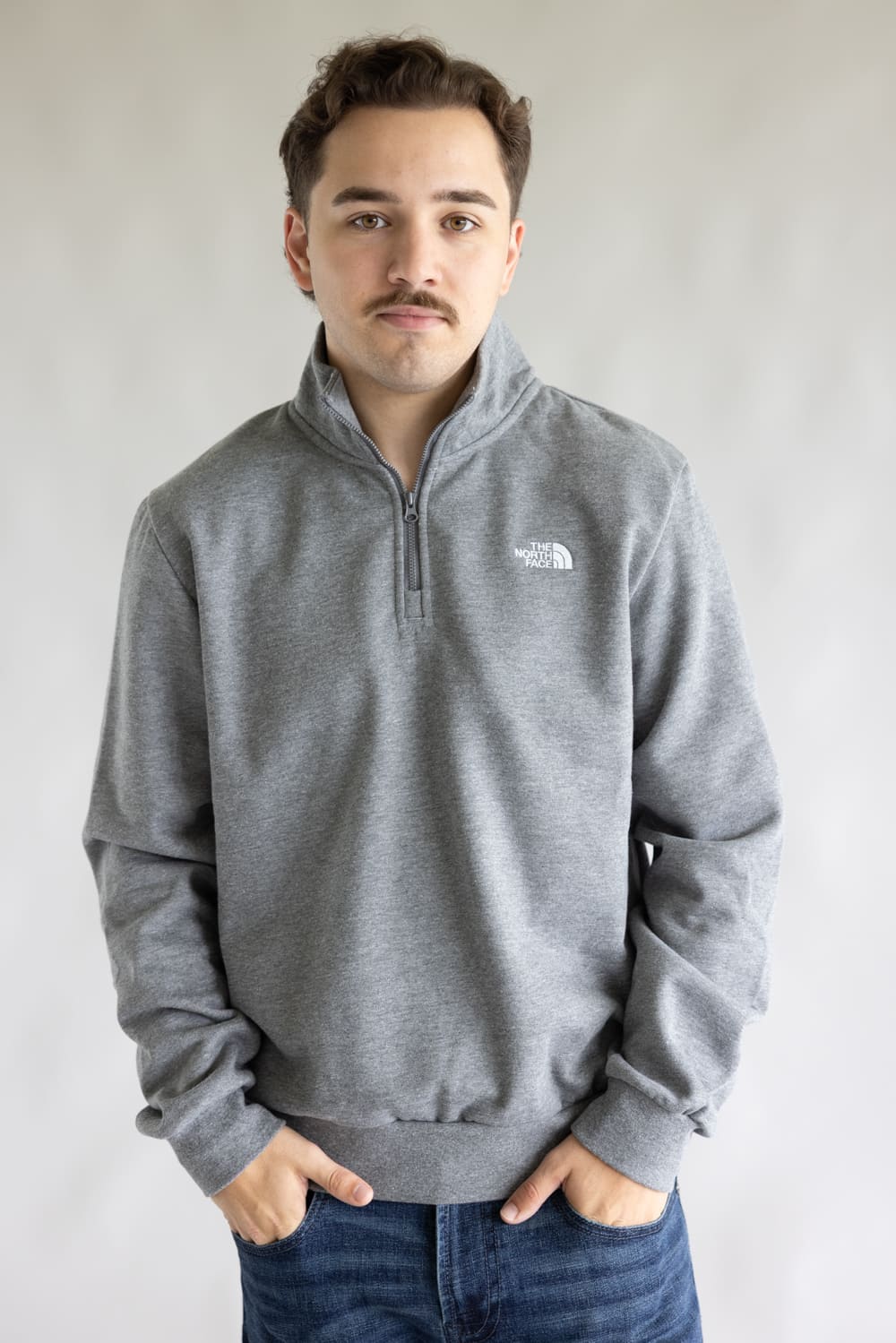 The North Face Evolution Simple Dome ¼ Zip Neck for Men in Grey | NF0A8ET4-CQI
