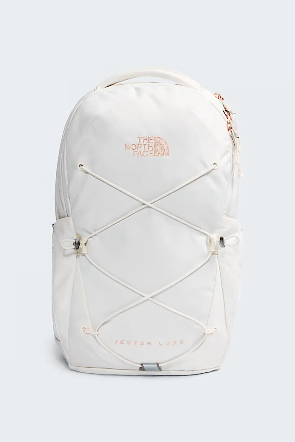 The North Face Jester Luxe Backpack for Women in White Dune/Burnt Coral Metallic | NF0A81E6-G2I