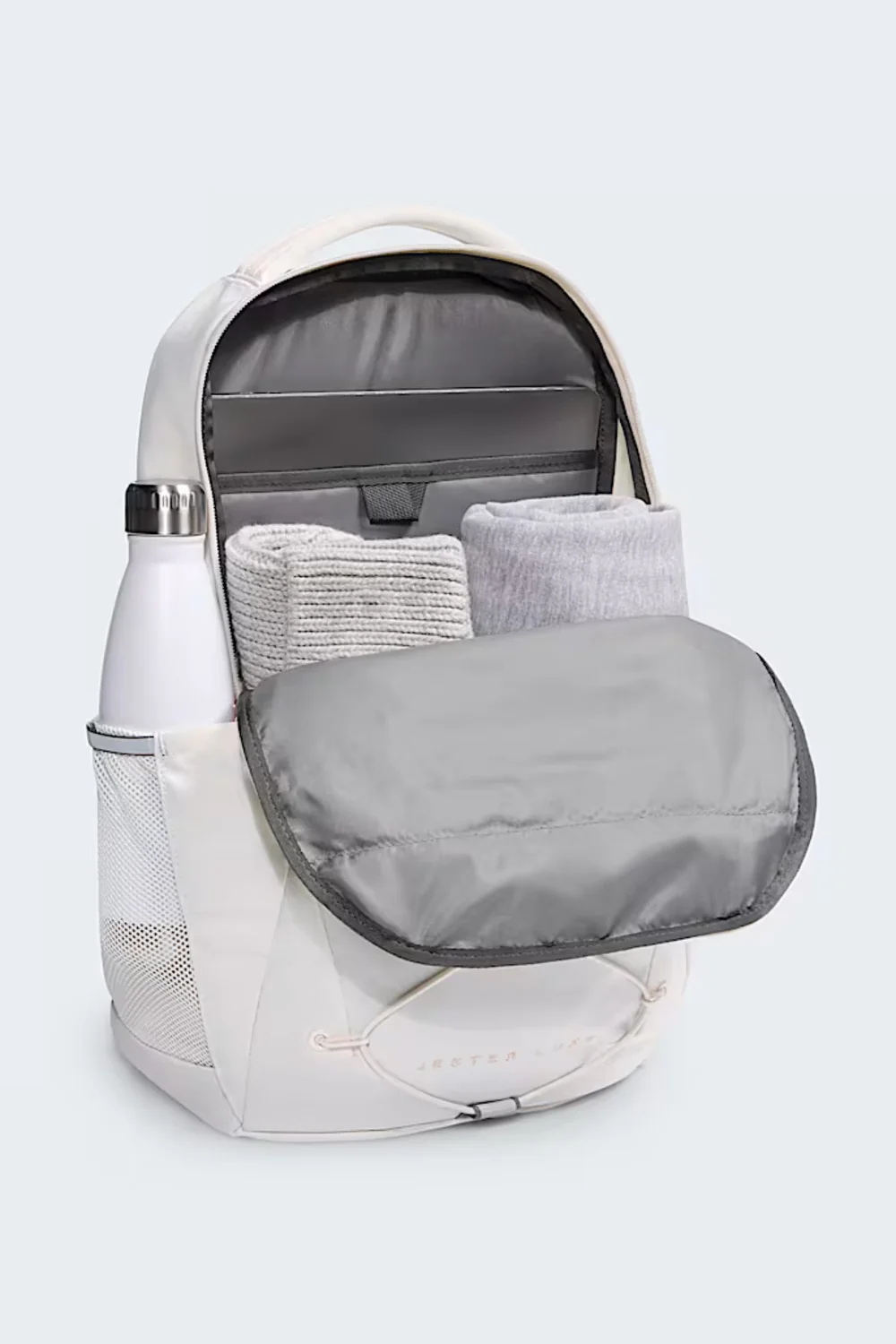 The North Face Jester Luxe Backpack for Women in White Dune/Burnt Coral Metallic | NF0A81E6-G2I - Image 2