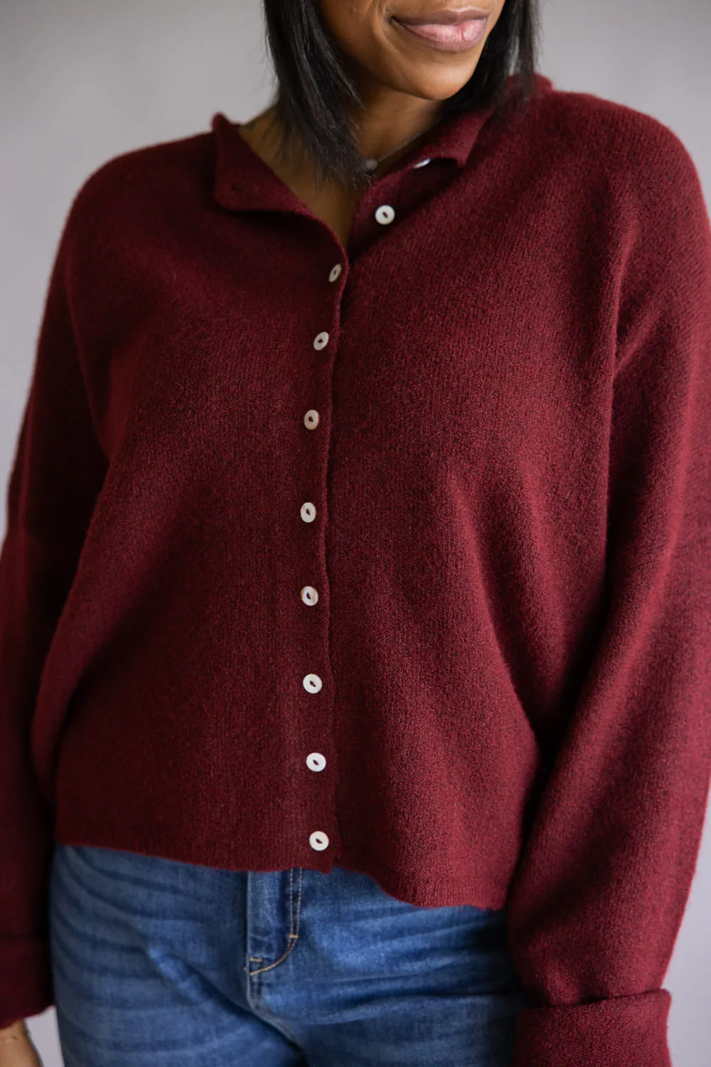 Things Between Piper Cardigan for Women in Wine | TBW237-WIN - Image 2