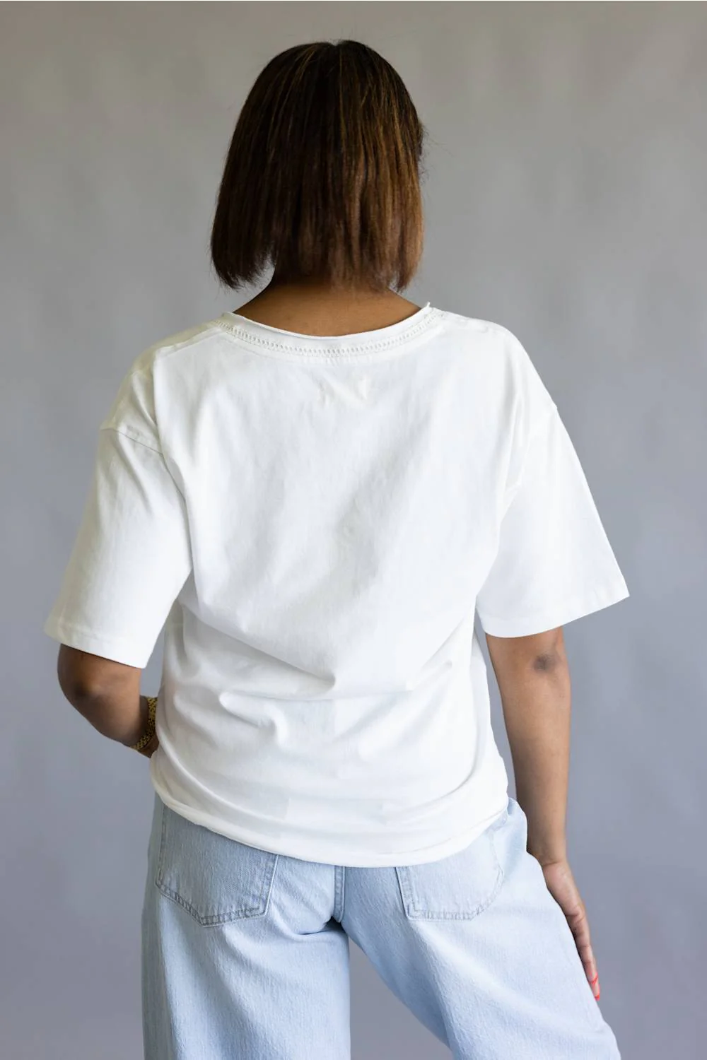 Thread & Supply Ismeria T-Shirt for Women in White | T5450CKNTS-WHITE - Image 3