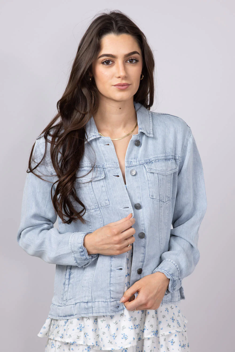 Thread & Supply Jackie Denim Jacket for Women in Light Wash | J4837LZTTS-CALLIEWASH