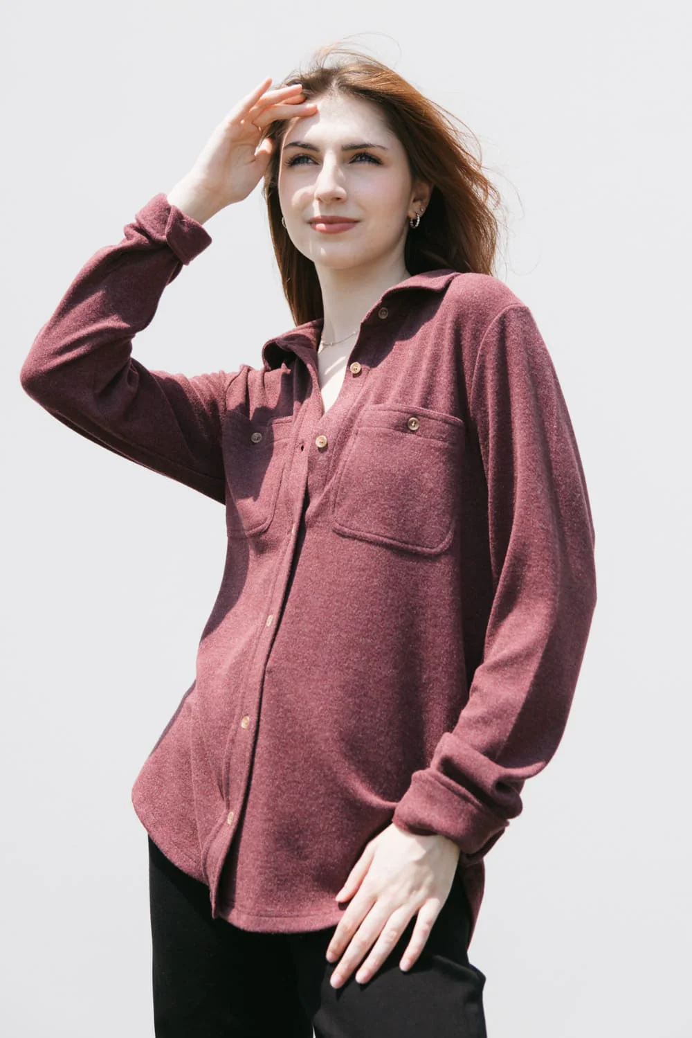 Thread & Supply Lewis Soft Luxe Button Up Shirt for Women - Image 17