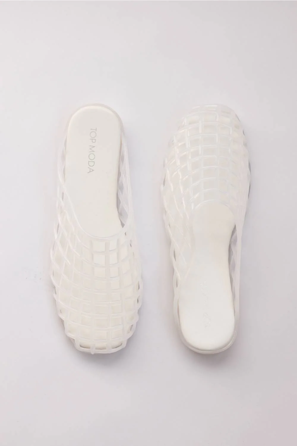 Top Moda Solar Jelly Slides for Women in White | LADY-WHITE - Image 3