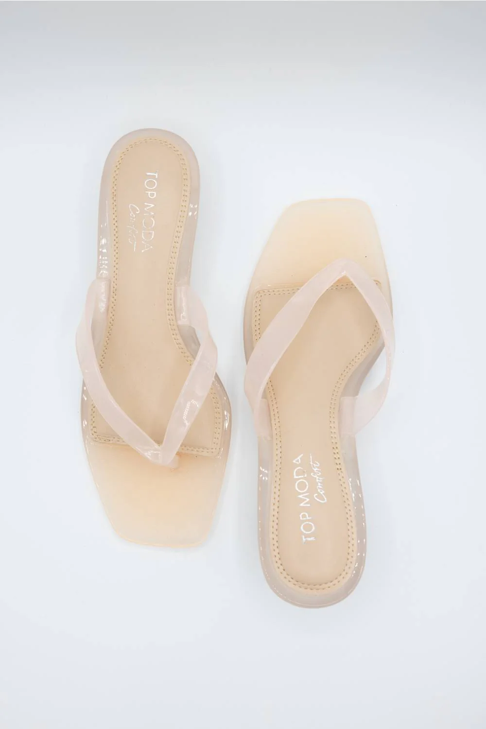 Top Moda Violet Jelly Kitten Heels for Women in Nude | VIOLET-1-NUDE - Image 2