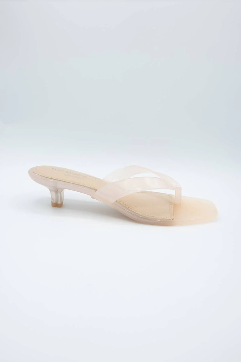 Top Moda Violet Jelly Kitten Heels for Women in Nude | VIOLET-1-NUDE - Image 5