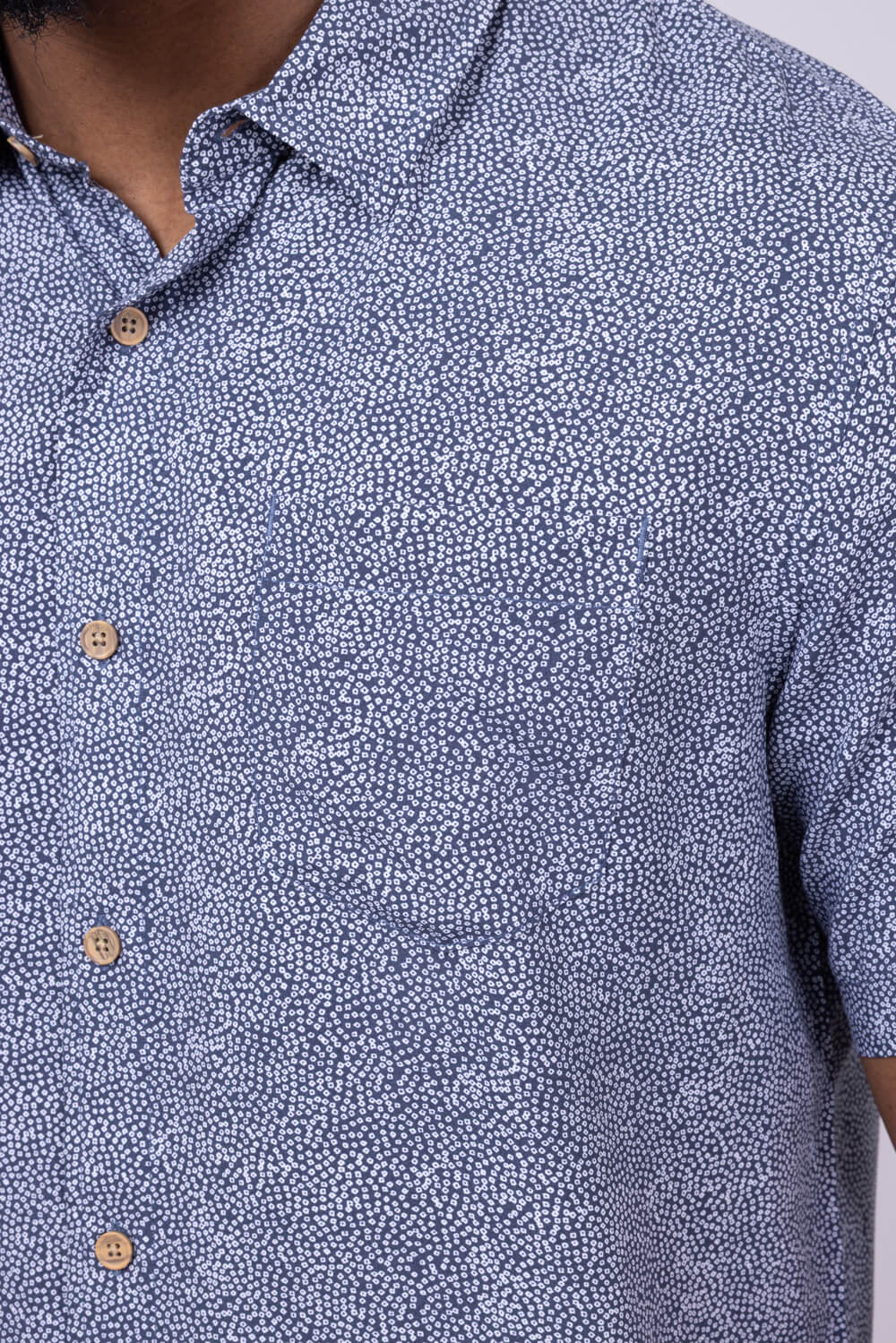 Union Venice Printed Rayon Button Up Shirt for Men in Navy | H13189U-TRUENAVY - Image 3