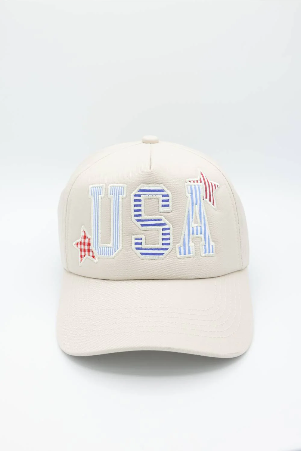 USA Striped Trucker Hat for Women in Beige | WWH197BUSA1 - Image 2