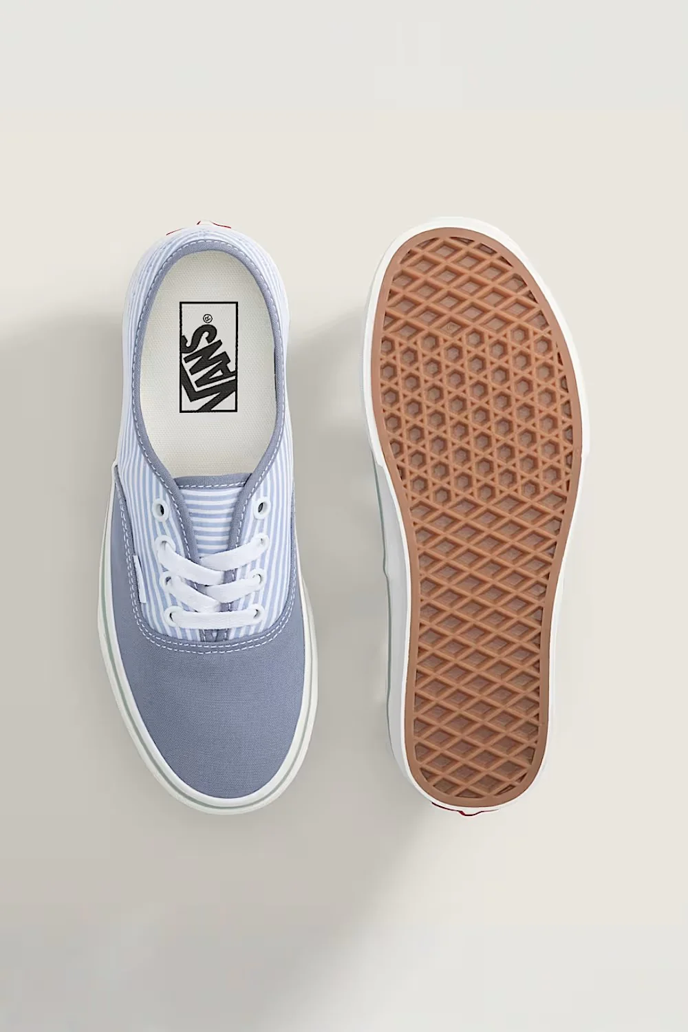Vans Authentic Sneakers for Women in Stripes/Glacial Slate | VN000D6GFOI1 - Image 3