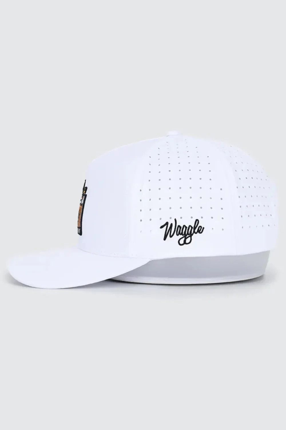 Waggle 19th Hole Snapback Hat for Men in White | NNTHOGHATWHT-WHITE - Image 3