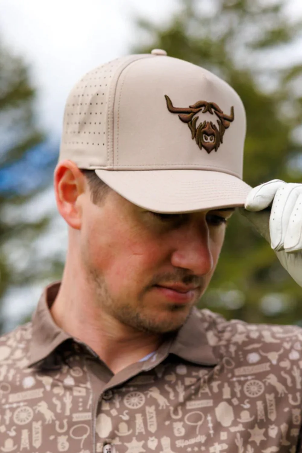 Waggle Highlander Snapback Hat for Men in Brown | HLDROGHATBRW-BROWN