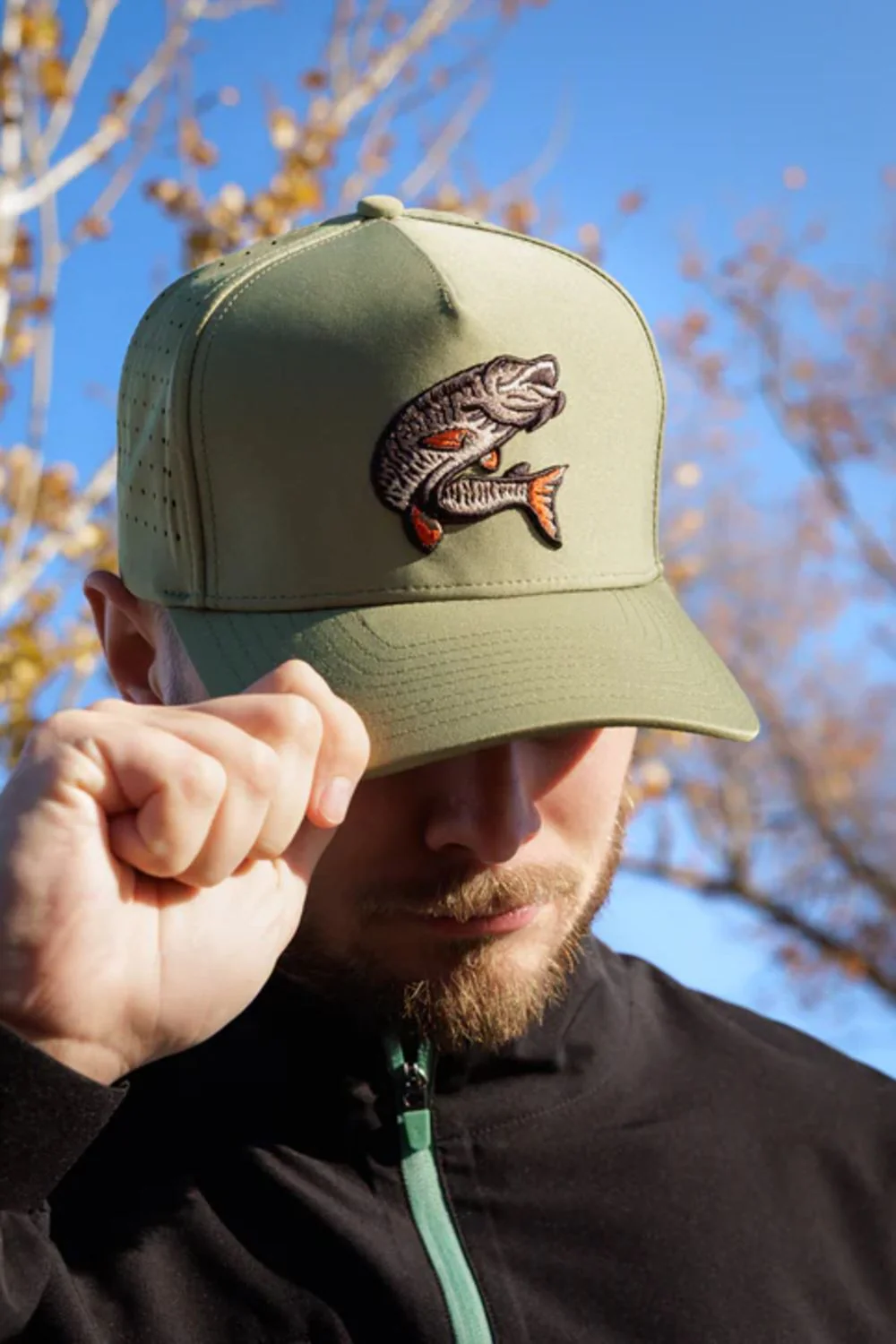 Waggle Monster Snapback Hat for Men in Green | MNSTOGHATOLV-GREEN
