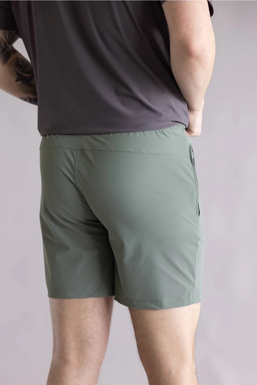Warp Interval Athletic Shorts for Men in Agave Green | HM36772-M03-AGAVE GREEN - Image 3