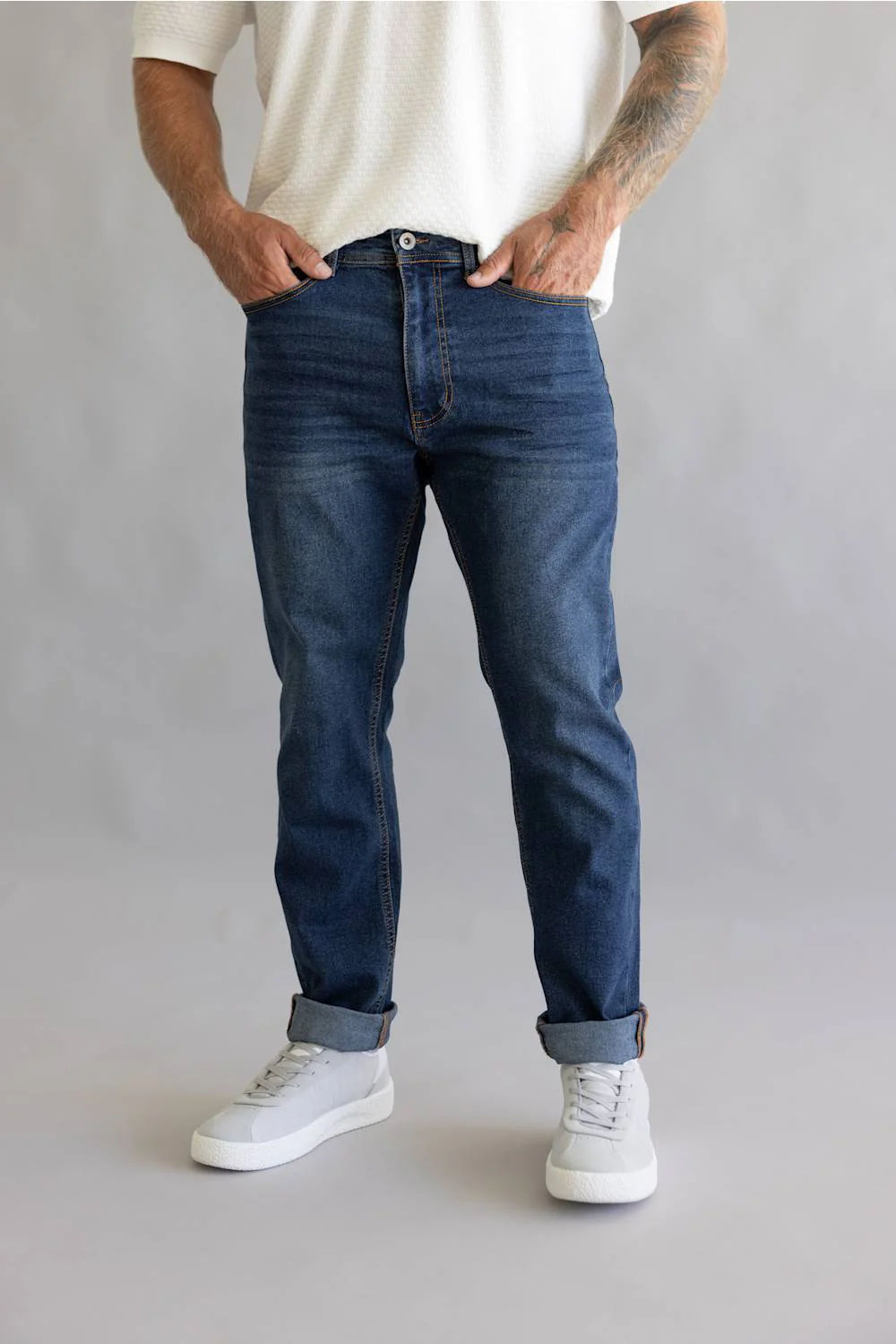 Weatherproof Vintage Athletic Tapered Jeans for Men in Moss Fade | WP26T-64AT-MOSSFADE