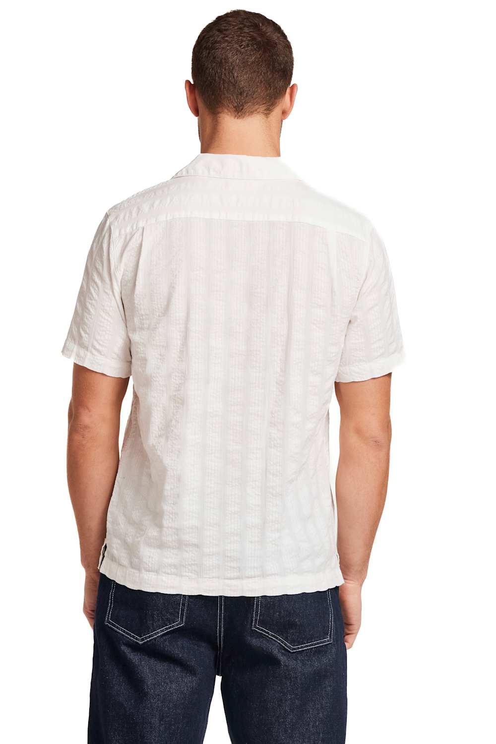 Weatherproof Vintage Dobby Seersucker Shirt for Men in White | S2684679GK-WHITE - Image 3