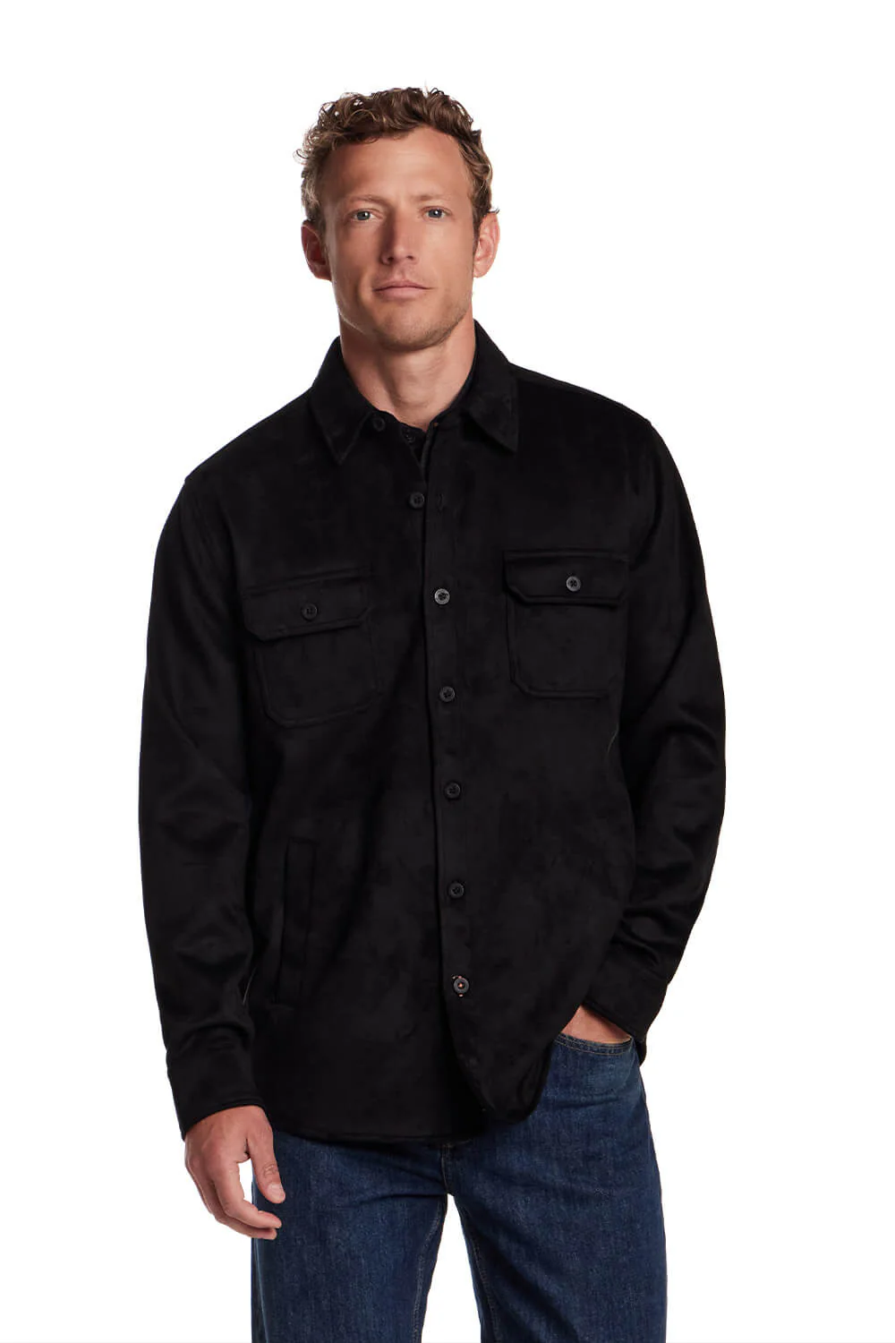 Weatherproof Vintage Faux Suede Shirt Jacket for Men