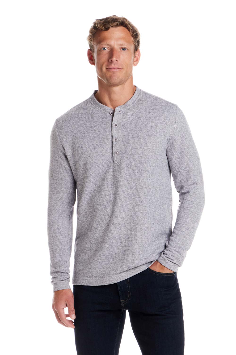 Weatherproof Vintage Mixy Henley Long Sleeve Shirt for Men