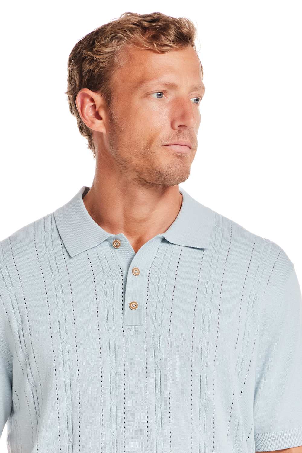 Weatherproof Vintage Pointelle Sweater Polo for Men - Image 2