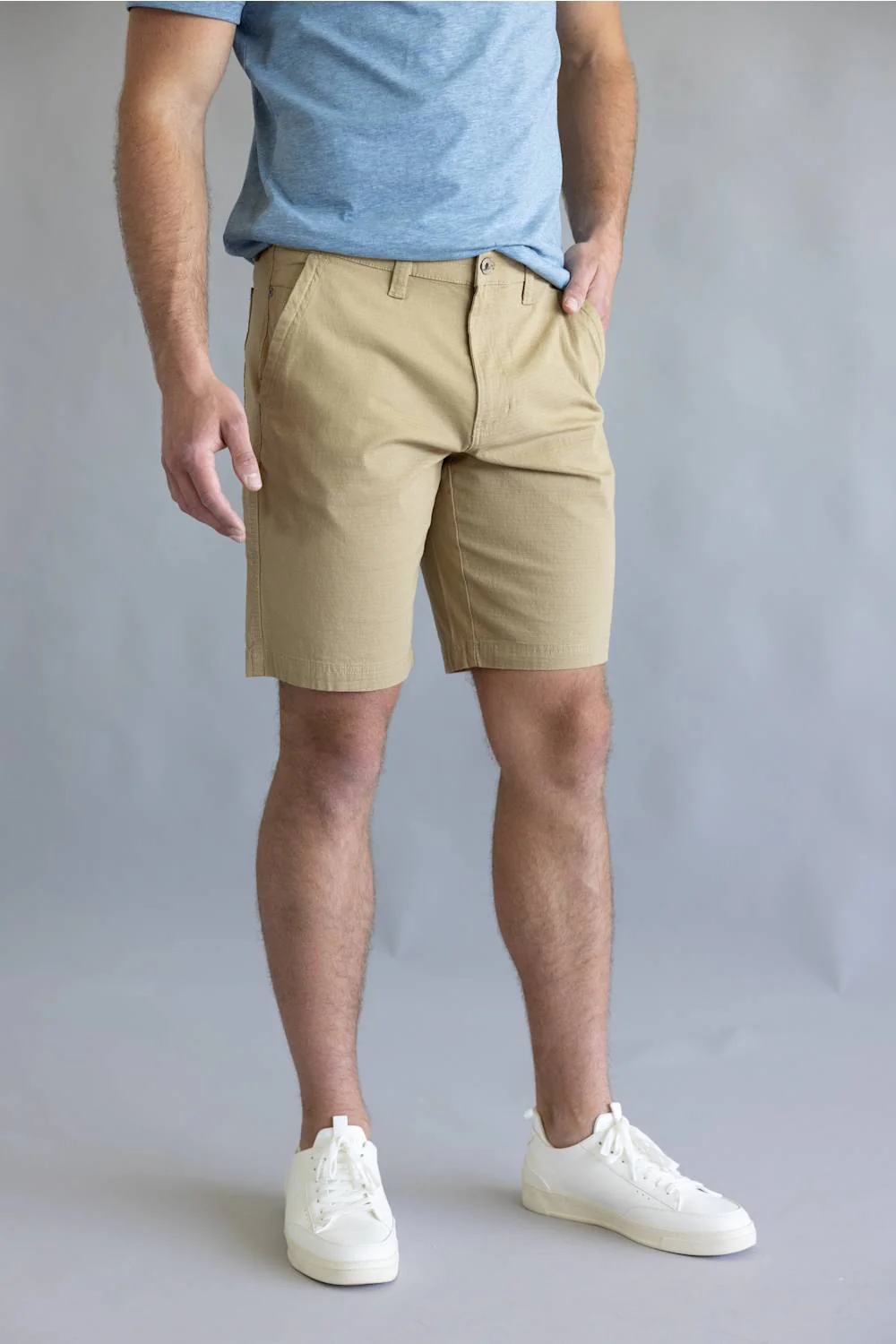 Weatherproof Vintage Ripstop Shorts for Men in Khaki | W6S223-262KHAKI - Image 2