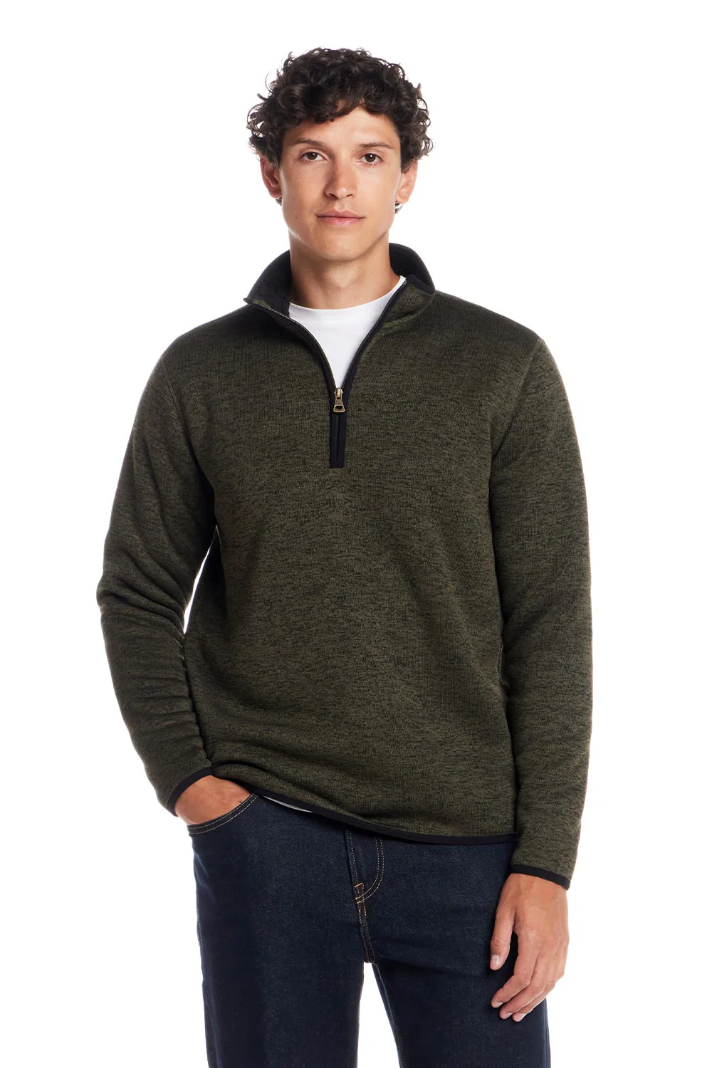 Weatherproof Vintage Sherpa Quarter Zip Sweater for Men