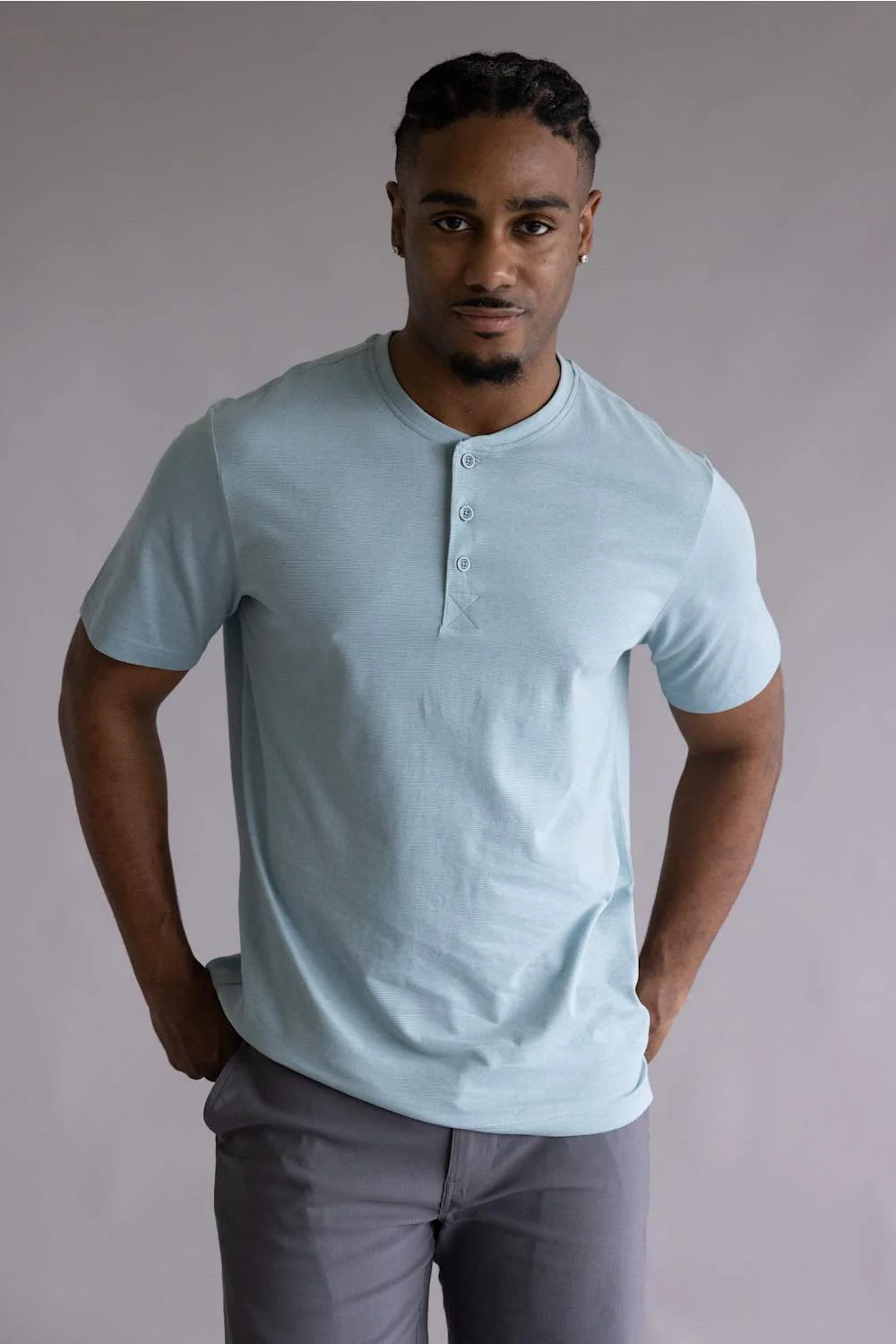 Weatherproof Vintage Sueded Jersey T-Shirt for Men in Blue Stone | S2631875GK-BLUE STONE