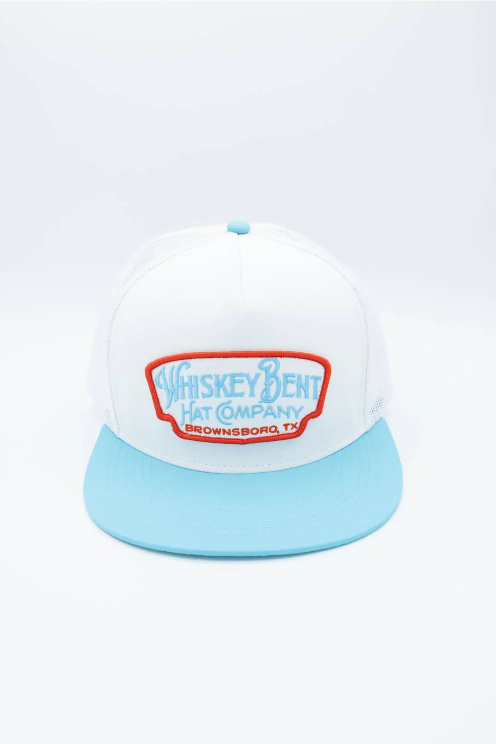Whiskey Bent Candy Land Trucker Hat for Men in White/Teal | CANLAN-WHITEBLUERED