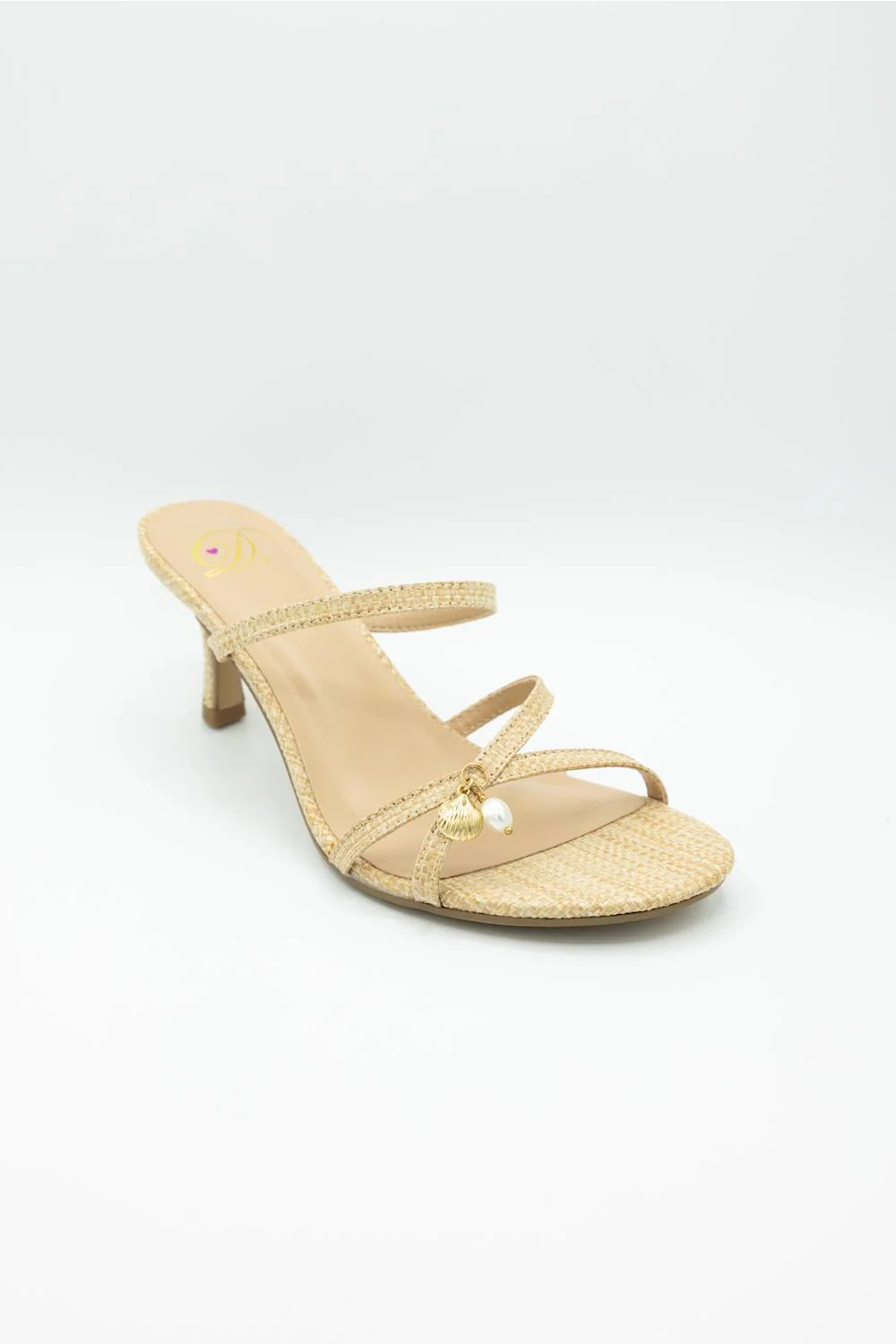 Zico Raffia Kitten Heels for Women in Natural | ZICO-S NAT RAFFIA